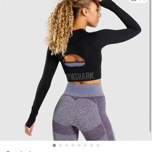 Gymshark flex  Black and Charcoal Long Sleeve Top